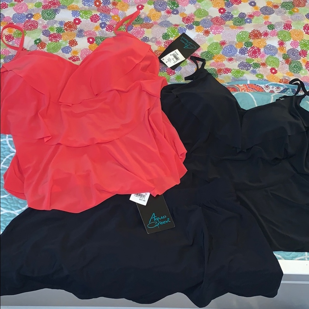 Bundle: Swim 2 Tankini tops & 1 swim skirt